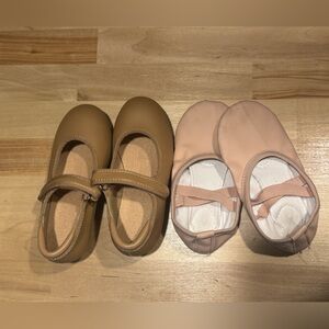 Tan Tap and Pink Ballet Shoes (Size 10)